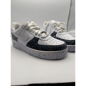 Nike Air Force 1 '07 Custom Paint Splatter Shoes Women's US 8 DD8959-100